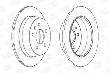 Диск гальмівний задній (кратно 2) MB Vito (W638) CHAMPION 562065CH