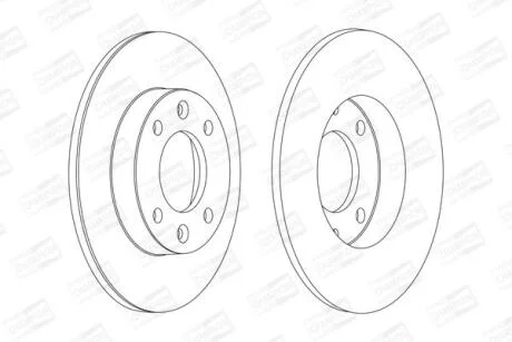 Диск гальмівний задній (кратно 2) Citroen Berlingo (96-11) CHAMPION 562130CH