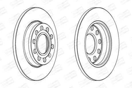 Диск гальмівний задній (кратно 2) Audi A4 1.9 Tdi CHAMPION 562191CH