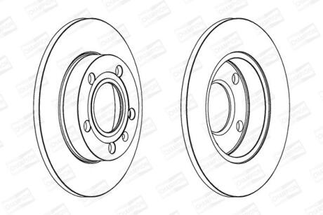 Диск гальмівний задній (кратно 2) Audi A4 (00-08)/Seat Exeo (08-13) CHAMPION 562192CH