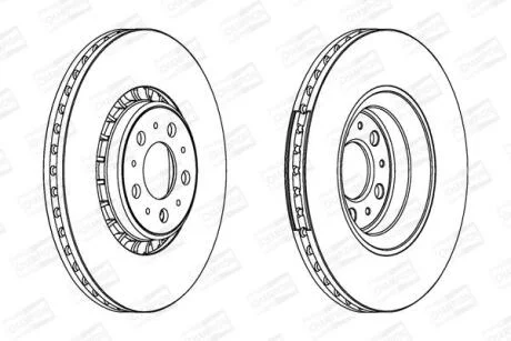 Диск гальмівний передній (кртано 2) Volvo XC90 I CHAMPION 562217CH1