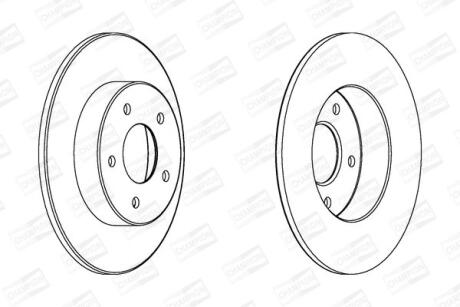 Диск тормозной задний (кратно 2) Nissan Almera (00-06), Primera (02-) CHAMPION 562264CH