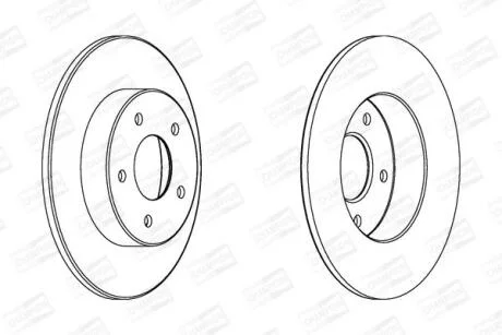 Диск гальмівний задній (кратно 2) Nissan Almera (00-06), Primera (02-) CHAMPION 562264CH