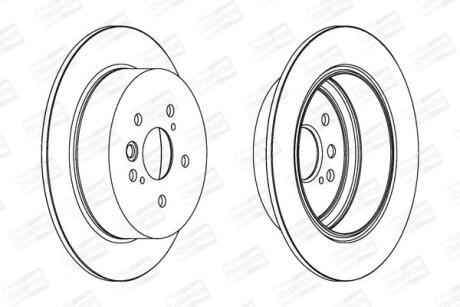 Диск тормозной задний (кратно 2) Toyota Rav 4 (I,II) CHAMPION 562288CH