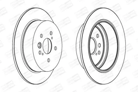 Диск гальмівний задній (кратно 2) Toyota Rav 4 (I,II) CHAMPION 562288CH
