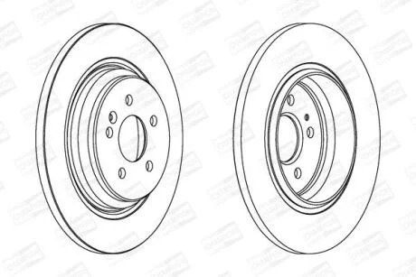 Диск гальмівний задній (кратно 2) MB M-Class (W163) CHAMPION 562323CH
