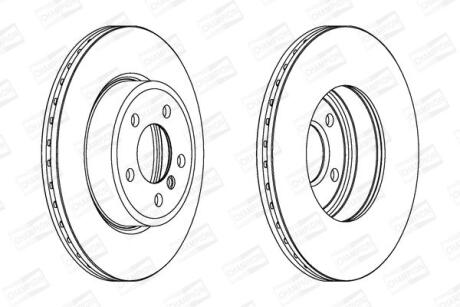 Диск гальмівний передній (кратно 2) Bmw X3 (04-) CHAMPION 562350CH
