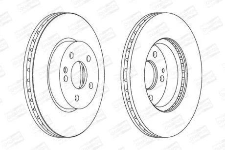 Диск гальмівний передній (кратно 2) MB V-Class (W447) (14-), Viano (W639) (03-) CHAMPION 562392CH