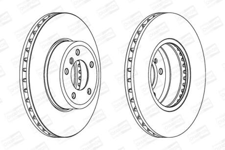 Диск гальмівний передній Bmw 5 (E60) (01-10), 5 Touring (E61) (04-10) (562397CH-1) CHAMPION 562397CH1