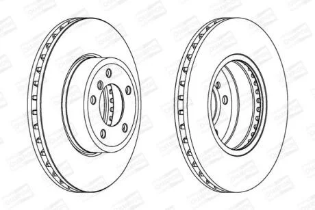 Диск гальмівний передній Bmw 5 (E60) (01-10), 5 Touring (E61) (04-10) (562397CH-1) CHAMPION 562397CH1