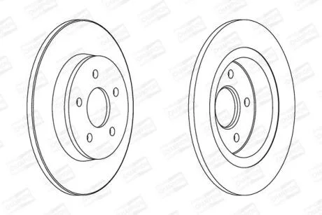 Диск гальмівний задній (кратно 2) Ford Focus C-Max (Dm2) (03-07), Focus II (Da_, Hcp, Dp) (04-13) CHAMPION 562411CH