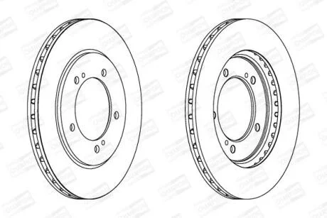 Диск гальмівний передній (кратно 2) Suzuki Grand Vitara CHAMPION 562445CH