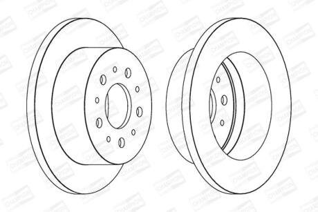 Диск гальмівний задній (кратно 2) Citroen Jumper (06-)/Fiat Ducato (06-)/Peugeot Boxer (05-) CHAMPION 562526CH