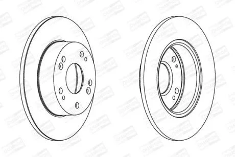 Диск гальмівний задній (кратно 2) Honda Accord VIII CHAMPION 562542CH