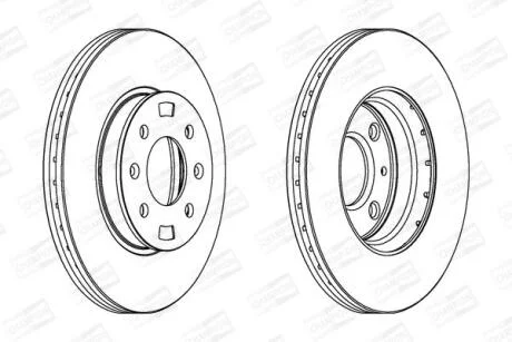 Диск гальмівний передній (кратно 2) Hyundai Accent III Saloon (MC) (05-12), Accent IV (RB) (10-) CHAMPION 562554CH