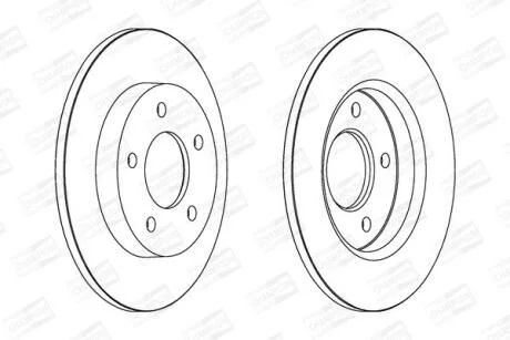 Диск тормозной задний (кратно 2) Mazda 3 (03-09), (09-14) CHAMPION 562560CH