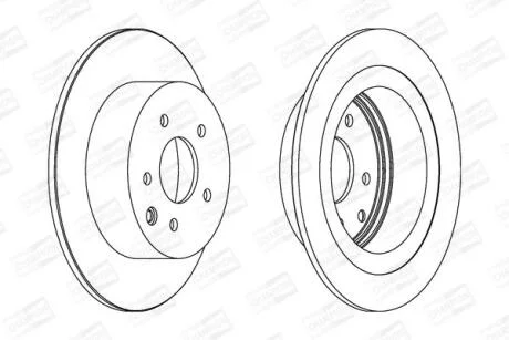 Диск тормозной задний (кратно 2) Nissan Juke (10-19), Qashqai I, Teana (I,II,III CHAMPION 562576CH