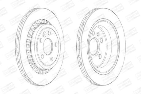 Диск тормозной задний (кратно 2) Volvo XC60 I CHAMPION 562605CH