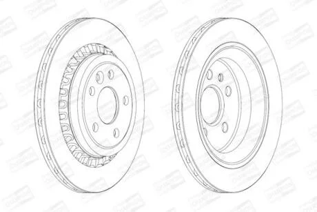 Диск гальмівний задній (кратно 2) Volvo XC60 I CHAMPION 562605CH