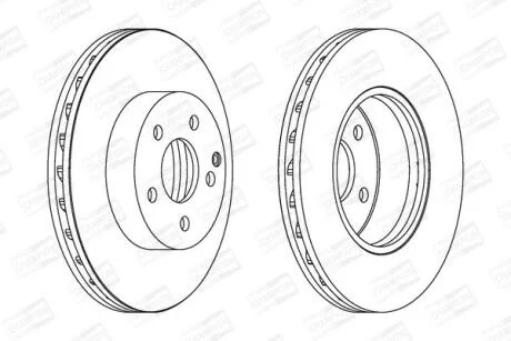 Диск гальмівний передній (кртано 2) MB C-Class (W204), E-Class (W212) CHAMPION 562627CH