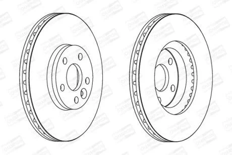Диск гальмівний передній (кратно 2) Ford Galaxy II (Wa6) (06-15), S-Max (Wa6) (06-14) CHAMPION 562628CH