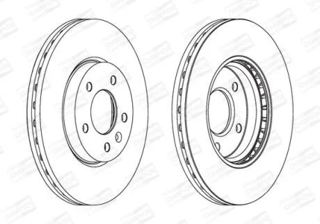 Диск гальмівний передній (кратно 2) Chevrolet Cruze (J300) (09-) / Opel Astra J (P10) (09-15) CHAMPION 562631CH