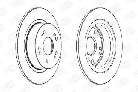 Диск гальмівний задній (кратно 2) Honda Accord (VIII,IX) CHAMPION 562687CH