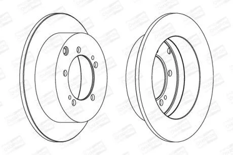 Диск гальмівний задній (кратно 2) Mitsubishi Lancer IX, Outlander (I,II), Pajero Sport I CHAMPION 562781CH