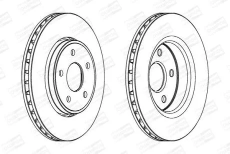 Диск гальмівний CHAMPION 562854CH-1