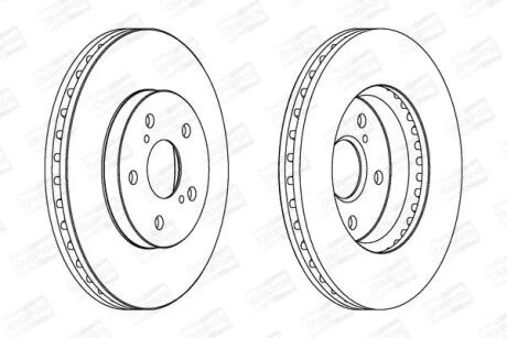Диск гальмівний передній (кратно 2) Toyota Camry CHAMPION 563047CH
