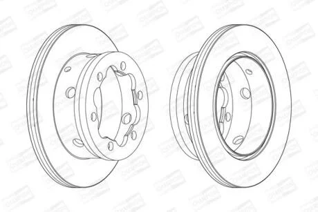Диск тормозной задний (кратно 2) MB Sprinter (96-)/ VW LT II CHAMPION 567810CH