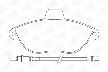 Колодки тормозные дисковые передние Citroen Jumpy I/ Fiat Scudo (96-06) (571843C CHAMPION 571843CH