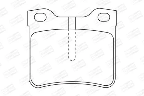 Колодки гальмівні дискові задні MB Vito (W638) (с датчиком зносу) CHAMPION 571845CH