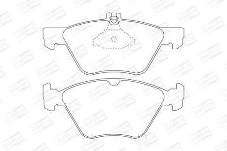 Колодки тормозные дисковые передние MB E-Class (W210), S-Class (W220) CHAMPION 571876CH