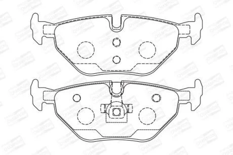 Колодки гальмівні дискові задні Bmw 3 (E46) (97-05), 3 Compact (E46) (01-05) CHAMPION 571960CH