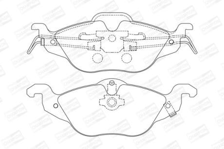Колодки тормозные дисковые передние Opel Astra G CHAMPION 571968CH