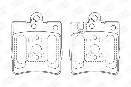 Колодки гальмівні дискові задні MB C-Class (W203), CLK (C209) CHAMPION 571988CH