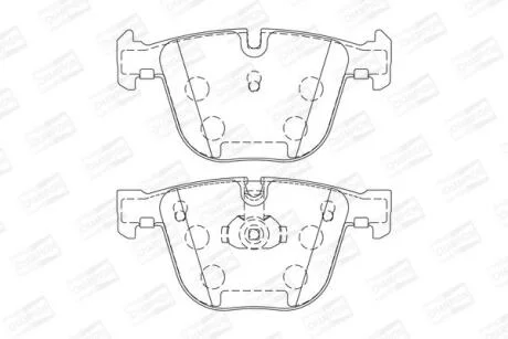 Колодки гальмівні дискові задні BMW 740D, 745i CHAMPION 571991CH