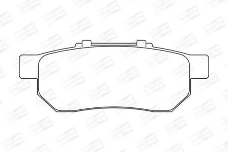 Колодки гальмівні дискові задні HONDA CIVIC V Hatchback (EG) 91-95, CIVIC V Saloon (EG, EH) 91-96 CHAMPION 572134CH