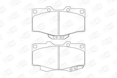 Колодки гальмівні дискові передні Toyota Land Cruiser (J7,J8,J9), 4 Runner (II,III) CHAMPION 572140CH