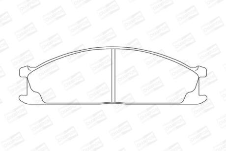 Колодки тормозные дисковые передние Nissan Navara (98-), NP300 Pickup (08-), Ter CHAMPION 572373CH