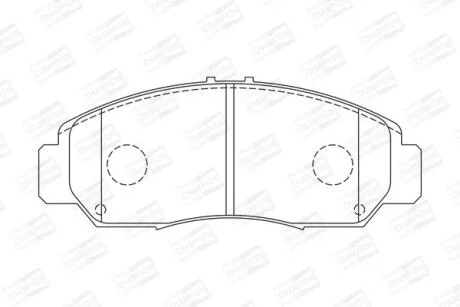 Колодки гальмівні дискові передні HONDA ACCORD VII (CM) 02-08, CIVIC IX Saloon (FB) 11- CHAMPION 572449CH
