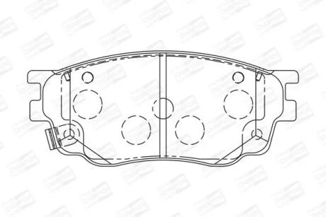 Колодки гальмівні дискові передні MAZDA 6 Hatchback (GG) 02-08, 6 Saloon (GG) 02-08 CHAMPION 572489CH