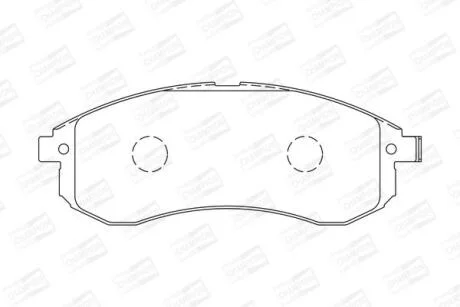 Колодки тормозные дисковые передние Mitsubishi L200 (01-07) CHAMPION 572500CH