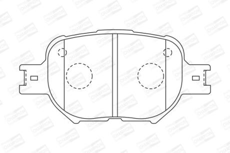 Колодки гальмівні дискові передні TOYOTA CALDINA Estate (_T24_) 02-07, CELICA Coupe (_T23_) 99-06 CHAMPION 572517CH