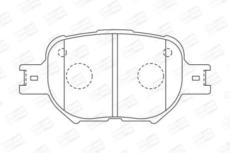 Колодки гальмівні дискові передні TOYOTA CALDINA Estate (_T24_) 02-07, CELICA Coupe (_T23_) 99-06 CHAMPION 572517CH