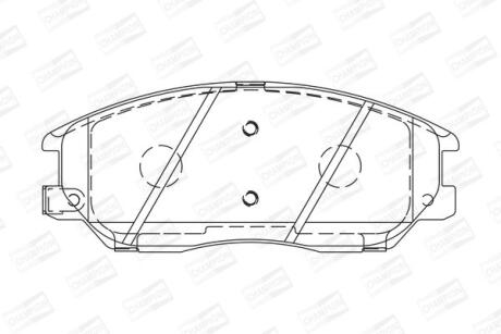 Колодки тормозные дисковые передние Hyundai Terracan (03-06)/ SsangYong Rexton/R CHAMPION 572518CH