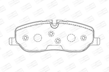 Колодки тормозные дисковые передние Land Rover Range Rover Sport I, Discovery II CHAMPION 572521CH