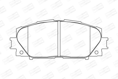 Колодки гальмівні дискові передн Toyota Yaris (05-11, 11-20) CHAMPION 572578CH