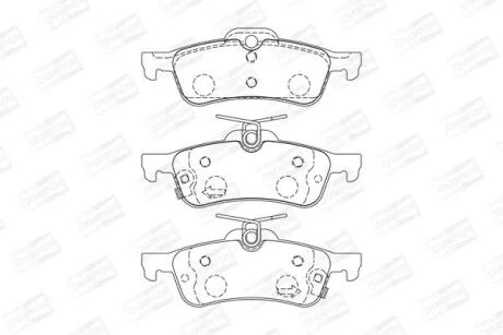 Колодки гальмівні дискові задні Honda Civic IX/ Toyota Yaris (05-13), (10-20) CHAMPION 572588CH